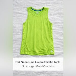 RBX Neon Lime Green Athletic Tank Top